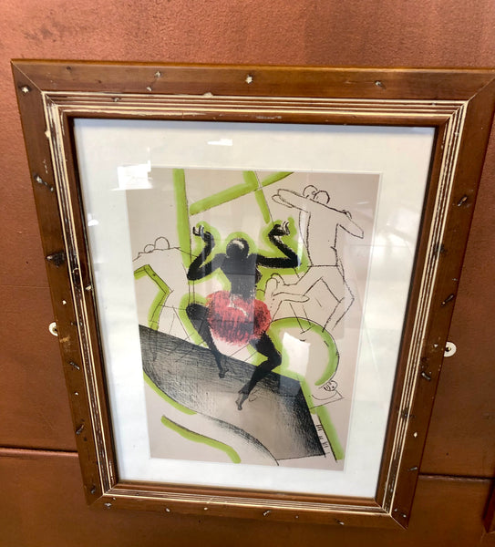 Framed jazz dance art prints by artist Paul Colin,1920s