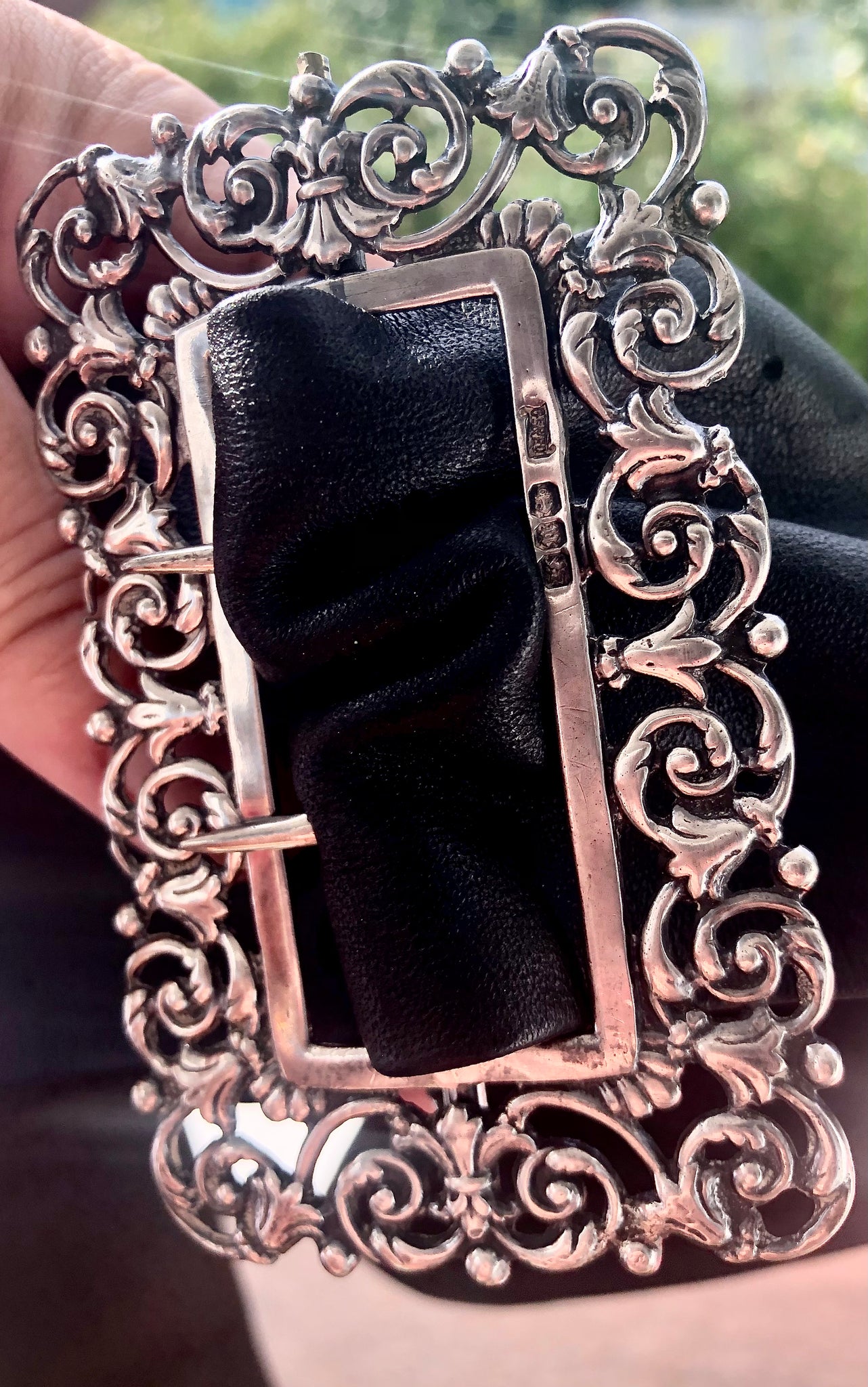 Beautiful late Victorian Edwardian sterling silver buckle and